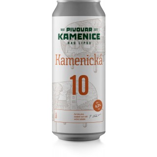Kamenická 10° - světlé výčepní pivo plechovka