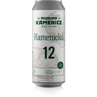 Kamenická 12° - světlý ležák plechovka