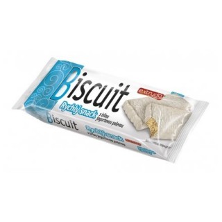 Biscuit s bílou jogurtovou polevou