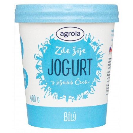 Agrola jogurt z jižních Čech bílý – papír