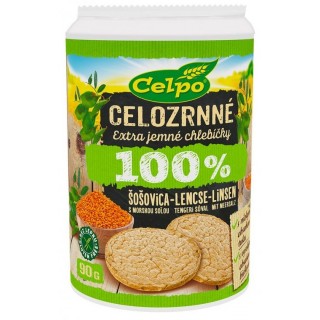 Chlebíčky 100% Natural - Červená čočka s mořskou solí