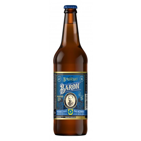 Strážský BARON 13° - polotmavé pivo sklo