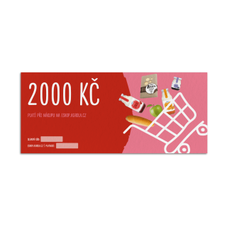 Šek na nákup potravin na eshop.agrola.cz - v hodnotě 2000 Kč