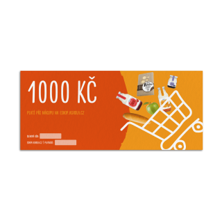 Šek na nákup potravin na eshop.agrola.cz - v hodnotě 1000 Kč