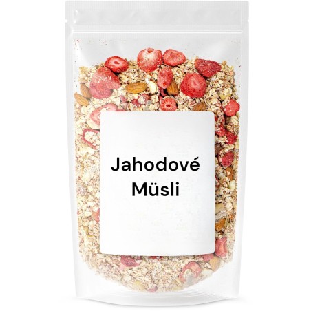 Pečené muesli jahody, mandle & kešu