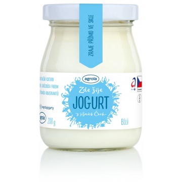 Agrola jogurt z jižních Čech bílý – sklo