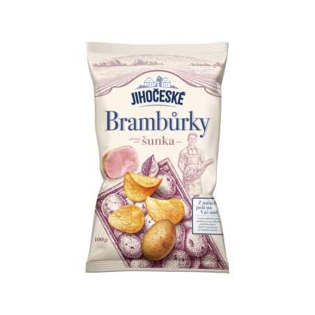 Jihočeské brambůrky - šunka