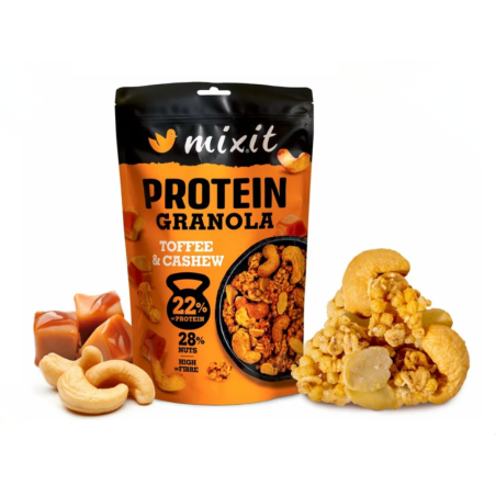 Proteinová granola z pece – Toffee & kešu