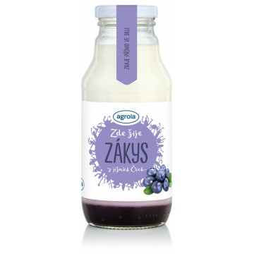 Agrola zákys z jižních Čech borůvka – sklo