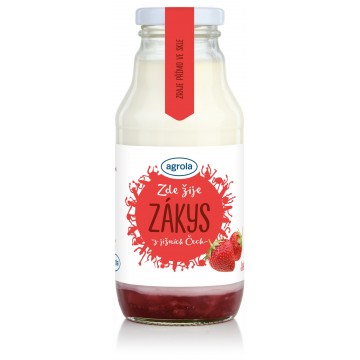 Agrola zákys z jižních Čech jahoda – sklo
