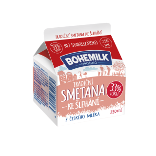 Tradiční smetana ke šlehání 33%