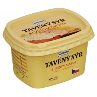 Tavený sýr s uzeným masem - vanička