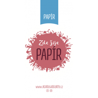 Papírový koš na papír - bílý