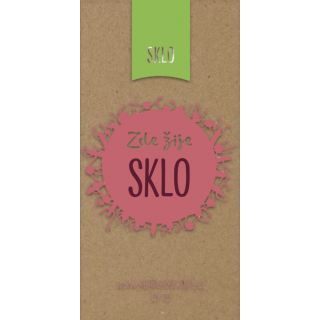 Papírový koš na sklo - hnědý
