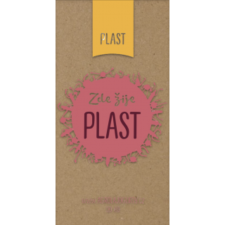 Papírový koš na plast - hnědý