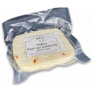 Kozí sýr polotvrdý - s chilli